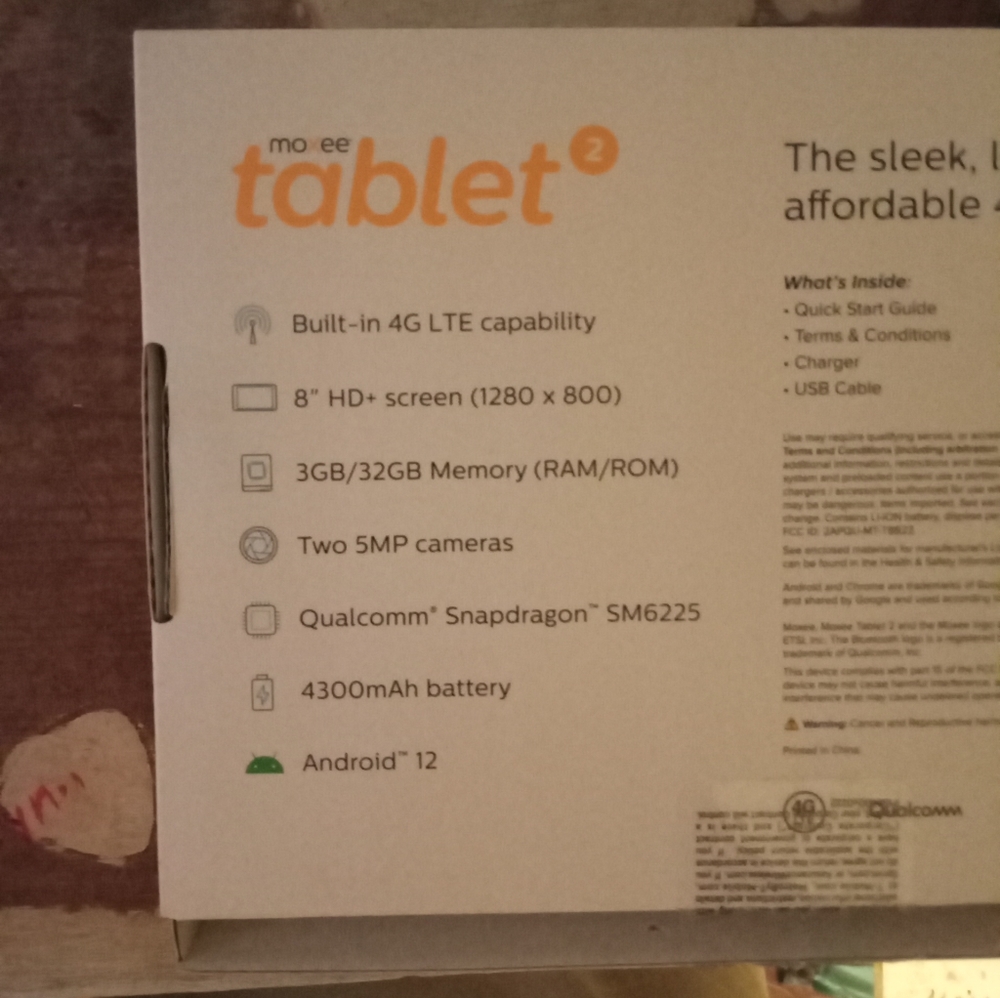 T-Mobile/Metro-pcs moxee tablet 2end